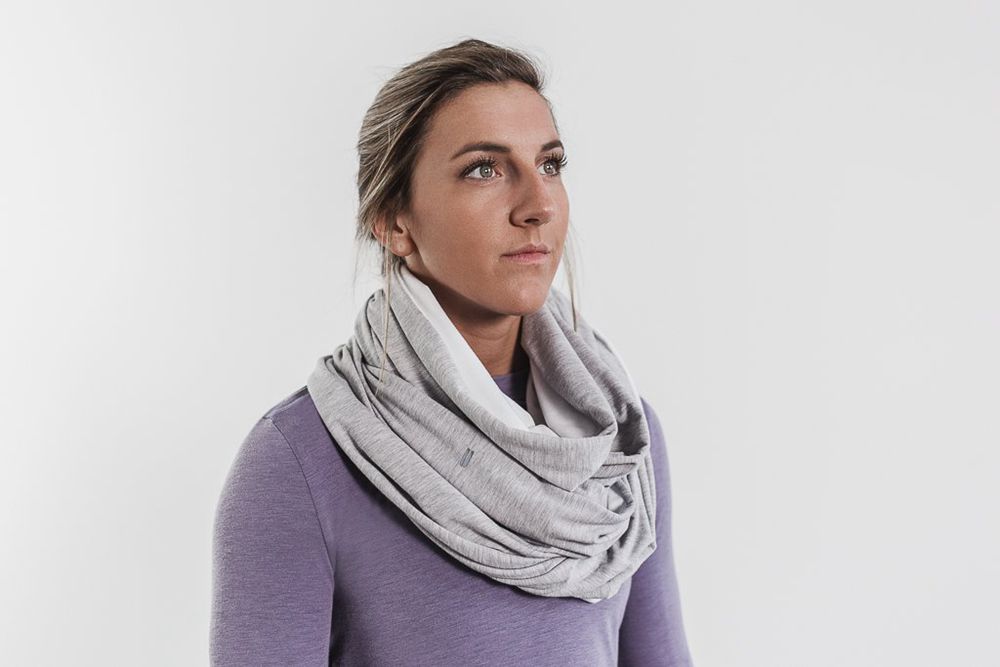 NOBULL Two-Tone Infinity Scarf - Grey & White - Ireland (9570MTVAI)